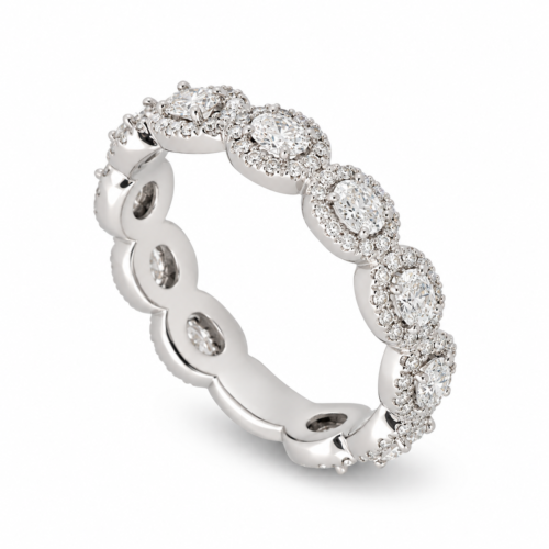 18k White Gold Diamond Band