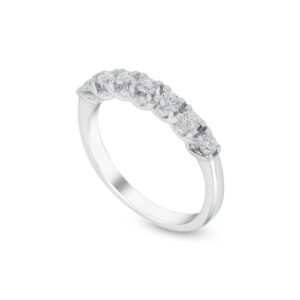 white gold round diamond band