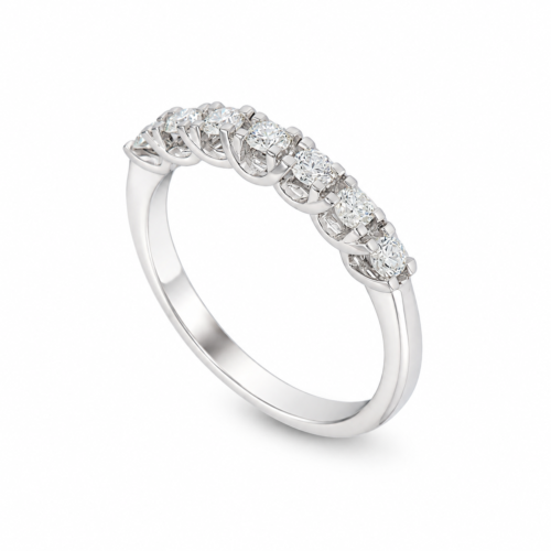 white gold round diamond band