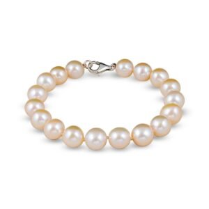 925 Sterling Silver Freshwater Pearl Bracelet – Classic Elegance
