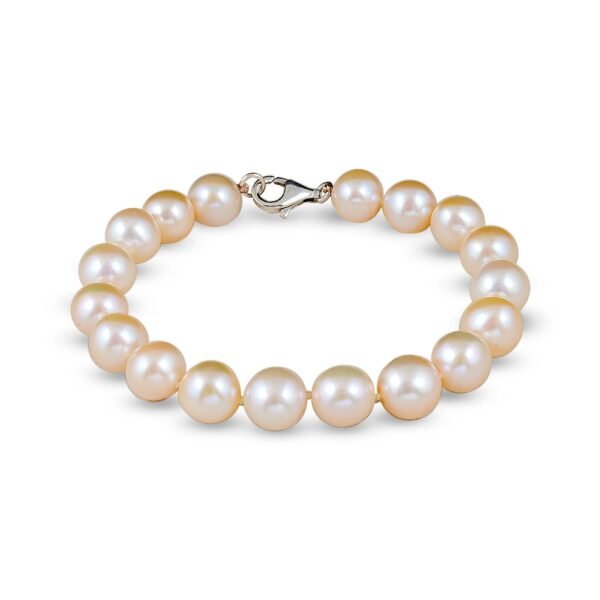 925 Sterling Silver Freshwater Pearl Bracelet – Classic Elegance