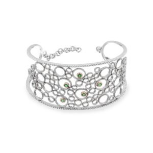 18K White and Rose Gold Tsavorite Bracelet