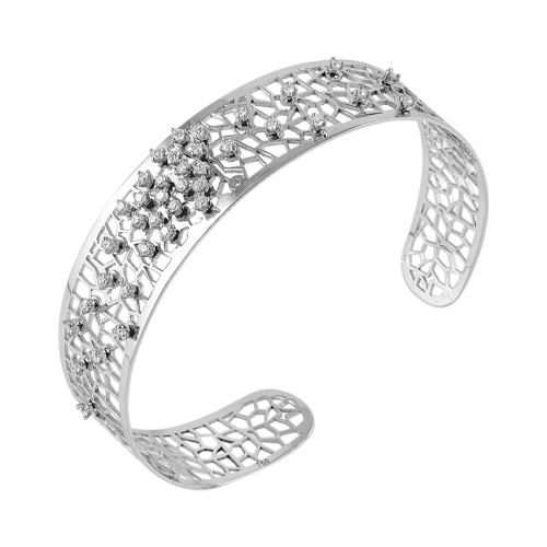 18K White Gold Diamond Accent Bracelet