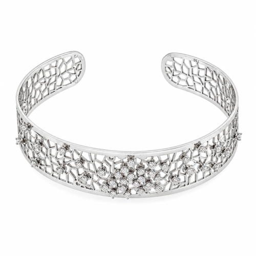18K White Gold Diamond Accent Bracelet