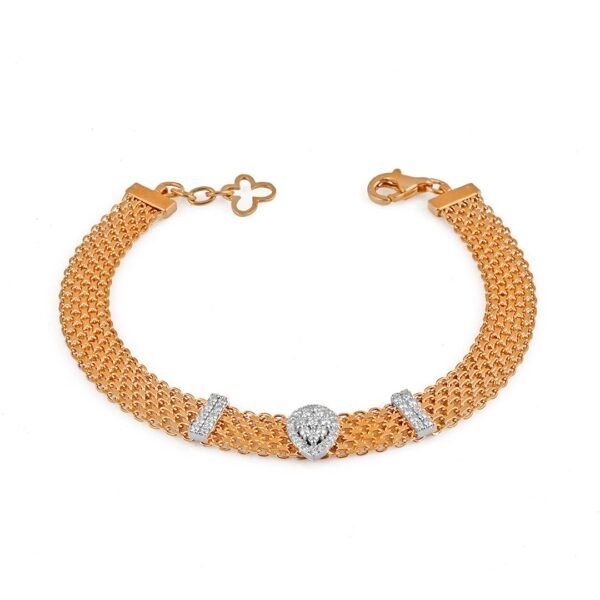 18k Rose and White Gold Diamond Bracelet