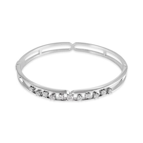 white gold diamond bangle