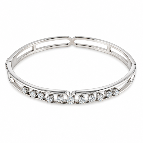 white gold diamond bangle