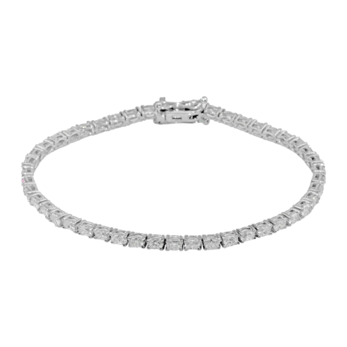 Radiance Oval Diamond Bracelet in White Gold
