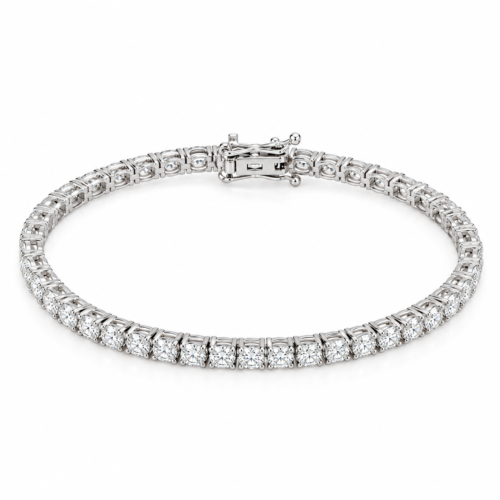 Oval Diamond White Gold Bracelet