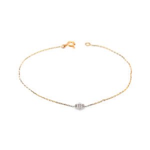 yellow and white gold diamond bracelet