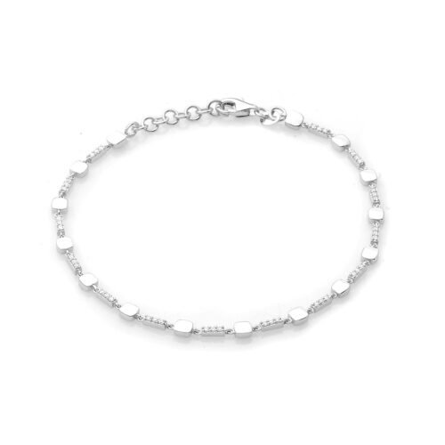 Refined 18K White Gold Diamond Bracelet