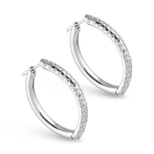 18K White Gold Diamond Earrings