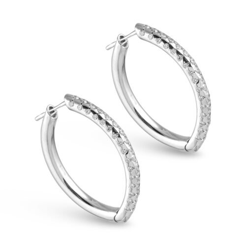 18K White Gold Diamond Earrings