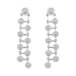 18K White Gold Diamond Earrings