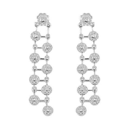 18K White Gold Diamond Earrings