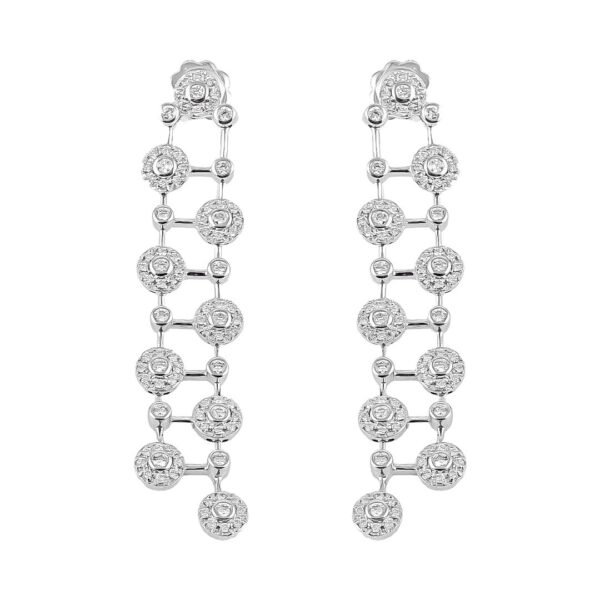 18K White Gold Diamond Earrings