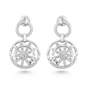 18K White Gold Diamond Drop Earrings