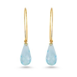 18K Gold Aquamarine Earrings