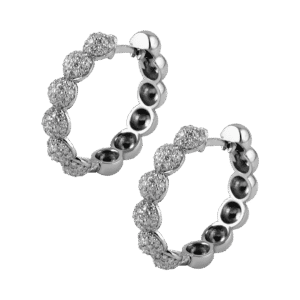 18K White Gold Diamond Earrings