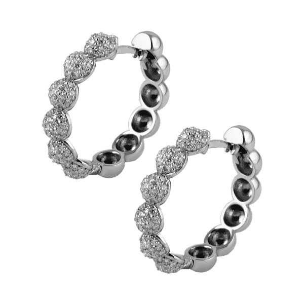 18K White Gold Diamond Earrings
