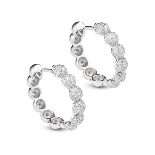 18K White Gold Diamond Earrings