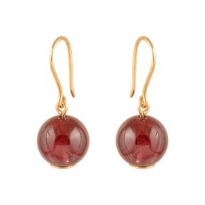 Lustrous 18K Yellow Gold Tourmaline Earrings