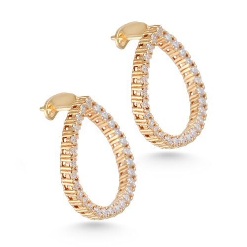 diamond hoop earrings