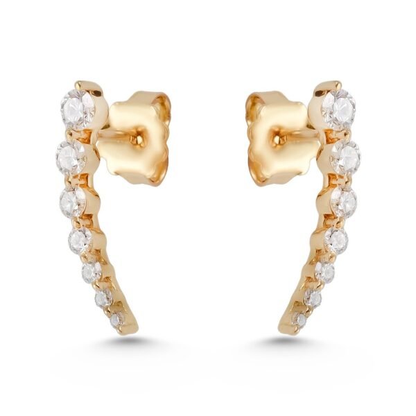 18K Yellow Gold Diamond Earrings