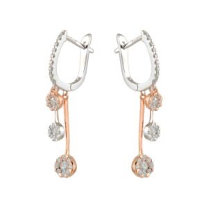 Dual-Tone Brilliance Diamond Earrings