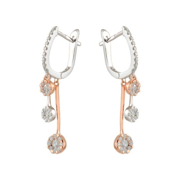 Dual-Tone Brilliance Diamond Earrings
