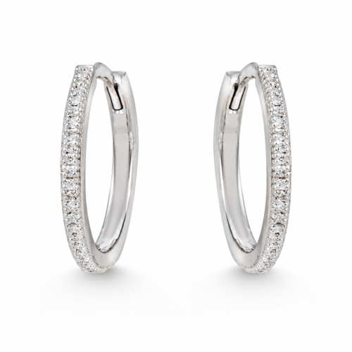 18k white gold diamond earrings
