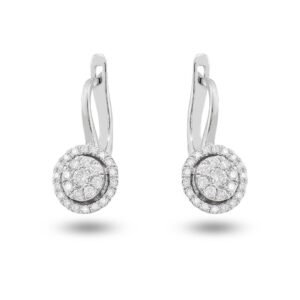 18k White Gold Diamond Earrings