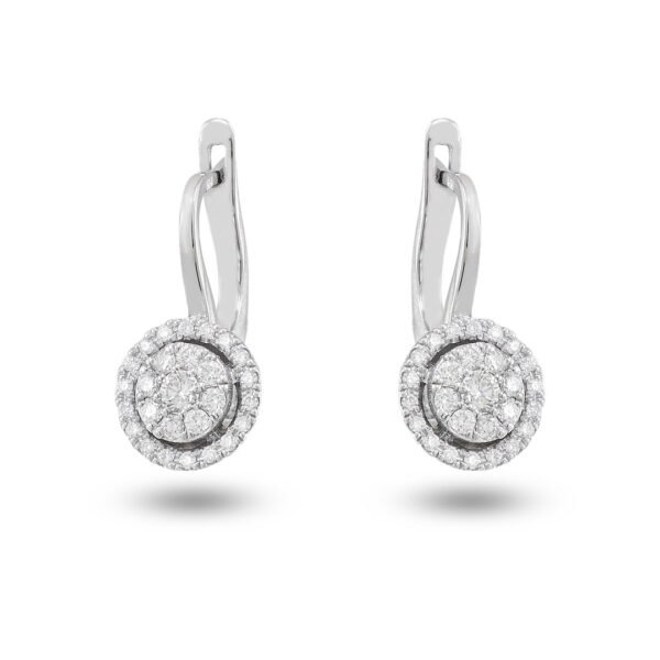 18k White Gold Diamond Earrings