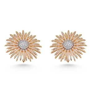 Rose Gold Diamond Statement Earrings