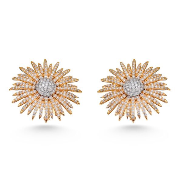Rose Gold Diamond Statement Earrings