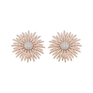 Rose Gold Diamond Statement Earrings