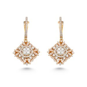 Two-Tone Diamond Drop Earrings