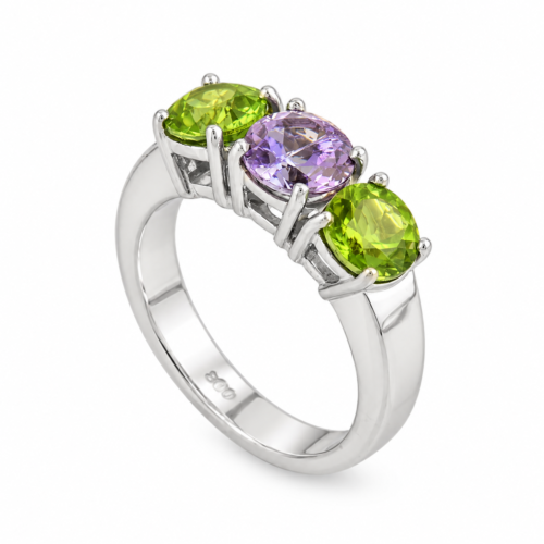 tanzanite peridot ring