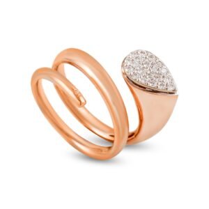 Exquisite Harmony: 18K Rose And White Gold Diamond Ring