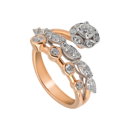 Dual-Tone Harmony Diamond Ring