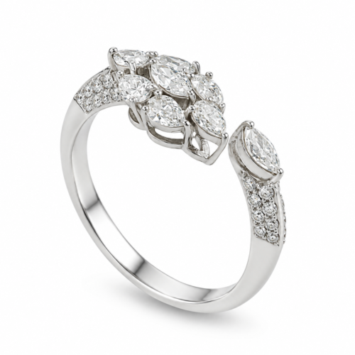 18k white gold diamond ring