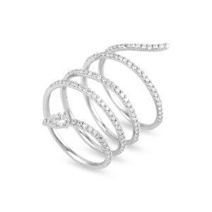18k White Gold Pear-Shaped Diamond Ring