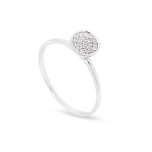 White Gold Diamond Ring with 0.16 cts