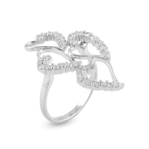 Elegant 18K White Gold Diamond Ring