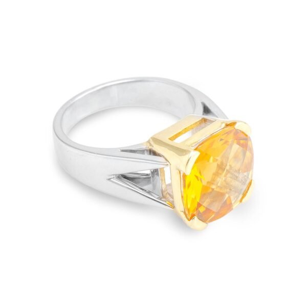 Elegant 18K Gold Ring with 5.93-Carat Natural Citrine - Image 2