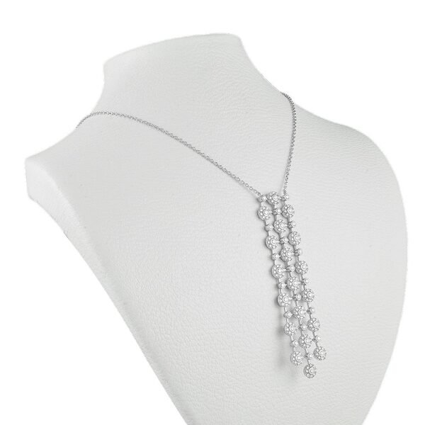 18K White Gold and Diamond Necklace - Image 2