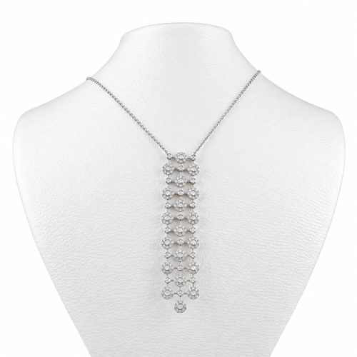 18K White Gold and Diamond Necklace