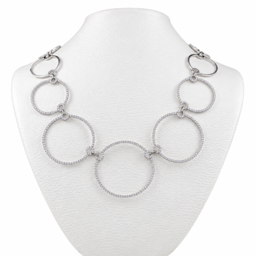 18K White Gold and Diamond Necklace