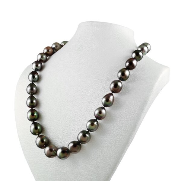 18K Yellow Gold and Tahitian Pearl Necklace - Image 3