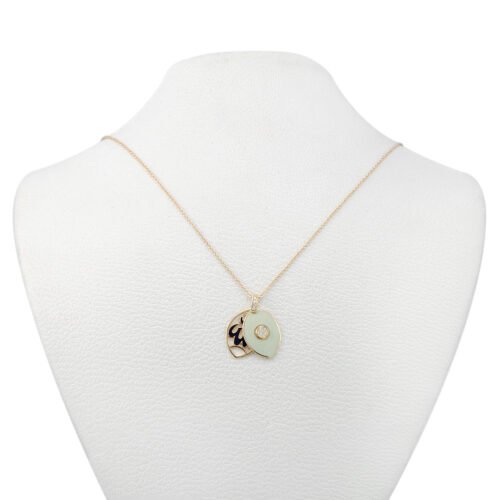18K yellow gold diamond necklace